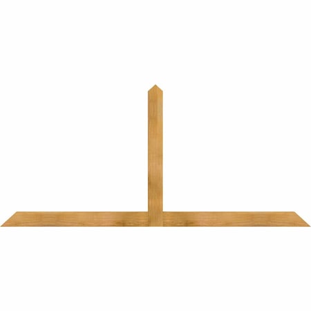 Ekena Millwork Portland Rough Sawn Timber Gable Bracket, Western Red Cedar, 84"W x 38"H x 2"D x 4"F, 11/12 Pitch GBW084X38X0204POR00RWR